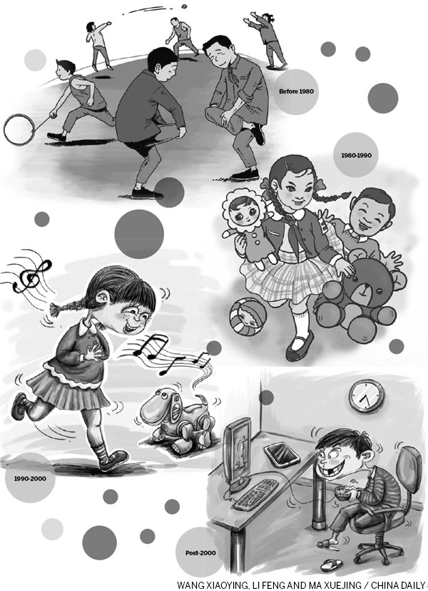 Children toy with new forms of leisure