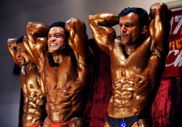 印度舉辦防務人員健美大賽[組圖]