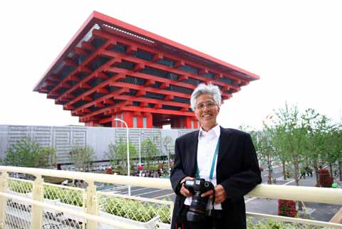 世博中國館總設計師攜全家參觀世博園(組圖)