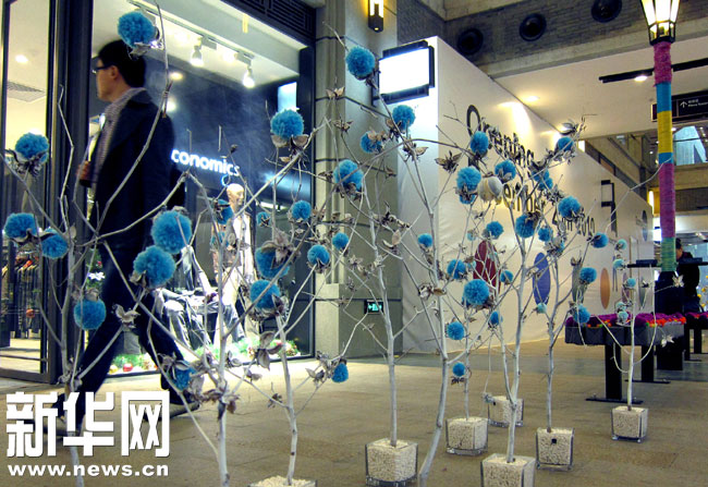 上海商場競扮環保“新年裝”