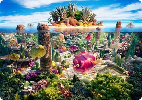 神奇！絕美食物風景畫