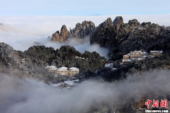 黃山迎來今冬首場降雪