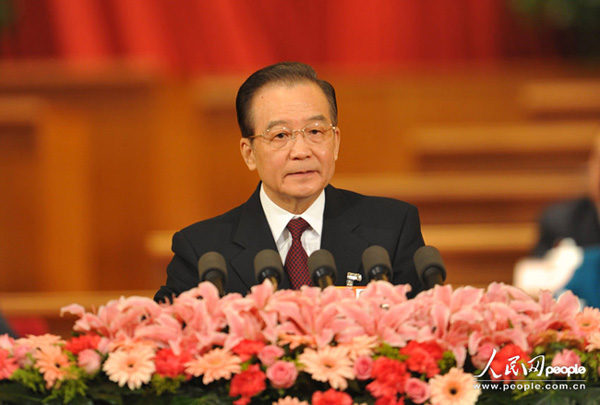 人大會議開幕 溫家寶作政府工作報(bào)告