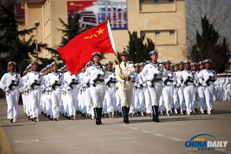 中國海軍北海艦隊新兵亮相