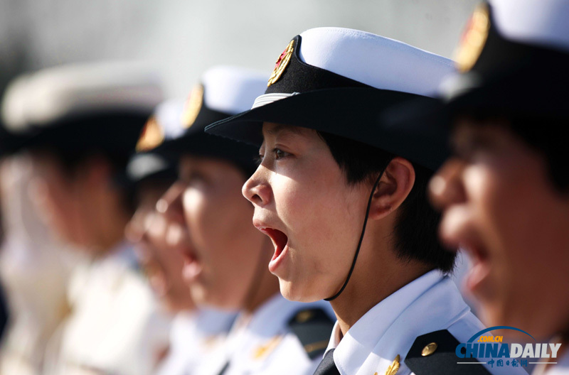 中國(guó)海軍北海艦隊(duì)新兵亮相