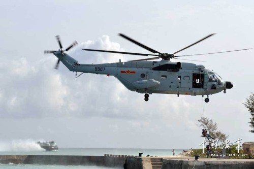 南海艦隊立體奪島：陸戰隊機降成功