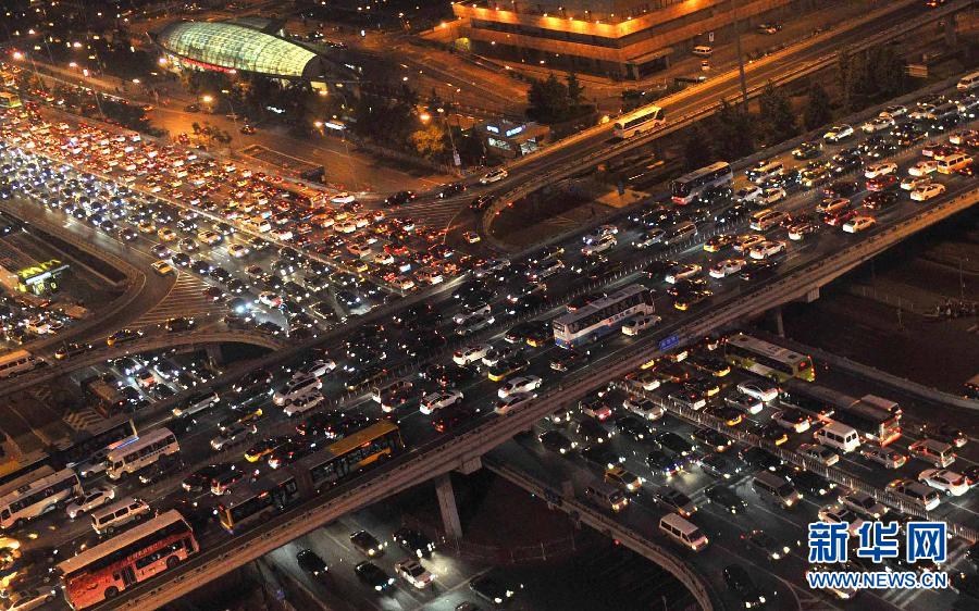 北京“無車日”變成擁堵日 局部地區達嚴重擁堵