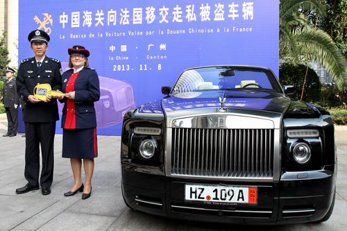 失竊轎車被海關(guān)查獲 中法國際司法合作輾轉(zhuǎn)歸還