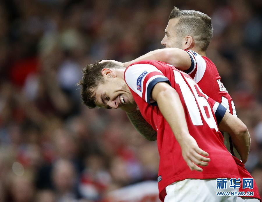 歐冠：總分5:0勝費內巴切 阿森納連續16年進正賽