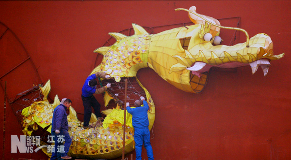 南京秦淮燈會(huì)開始布展
