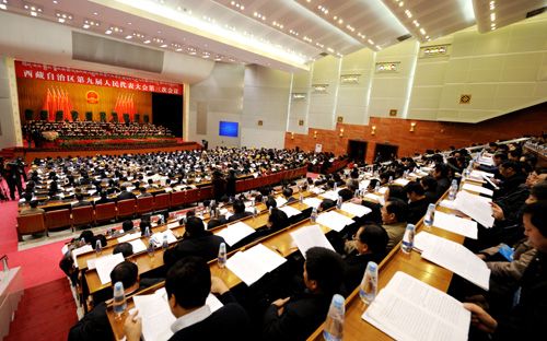 少數(shù)民族代表盛裝出席人大會(huì)議