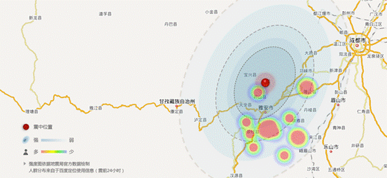 百度地圖首推救災動態圖 雅安物資缺口及災民分布及時查看