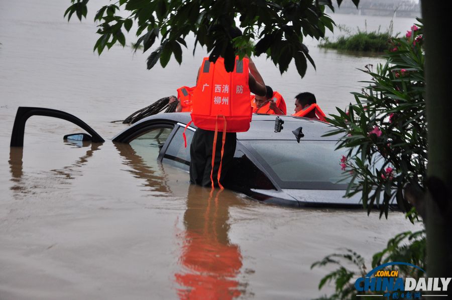 柳江柳州段出現超警戒水位 水位仍在上漲