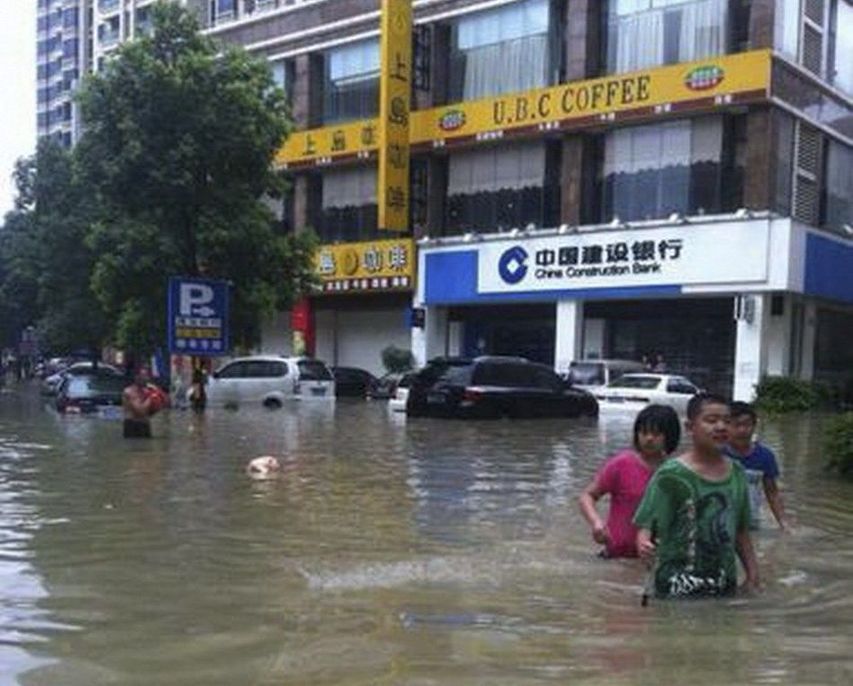 高清：航拍廣東洪水重災區龍窩鎮