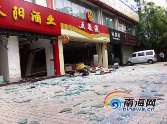 海南海口兩家酒行發生爆炸 傷亡損失不明(圖)
