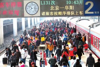 鐵路春運(yùn)出京客流達(dá)最高峰 三天退票40萬張