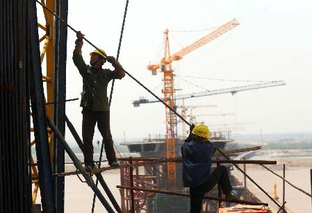 杭州灣上第二座跨海大橋——嘉紹跨海大橋建設進度過半