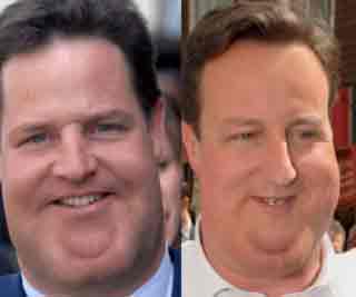 UK PM's fat makeover <BR>英正副首相'被'增肥(圖)