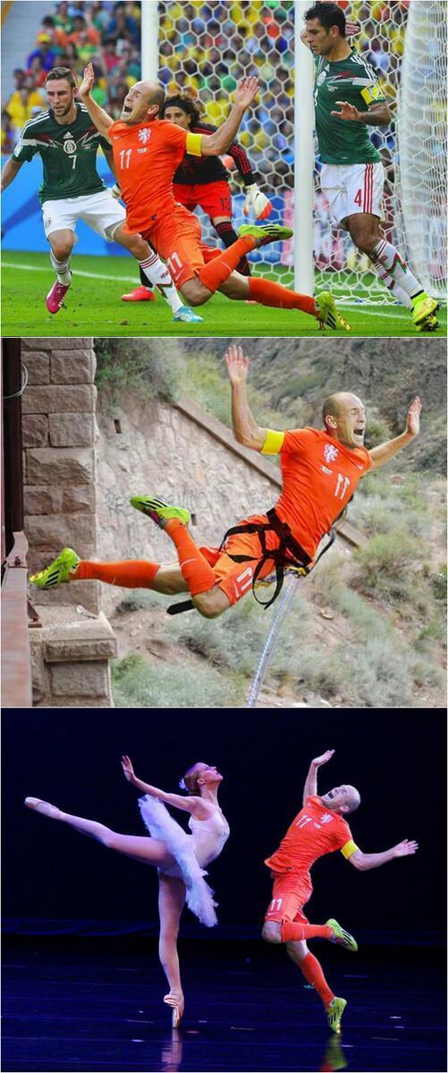 假摔？羅本也被玩壞了