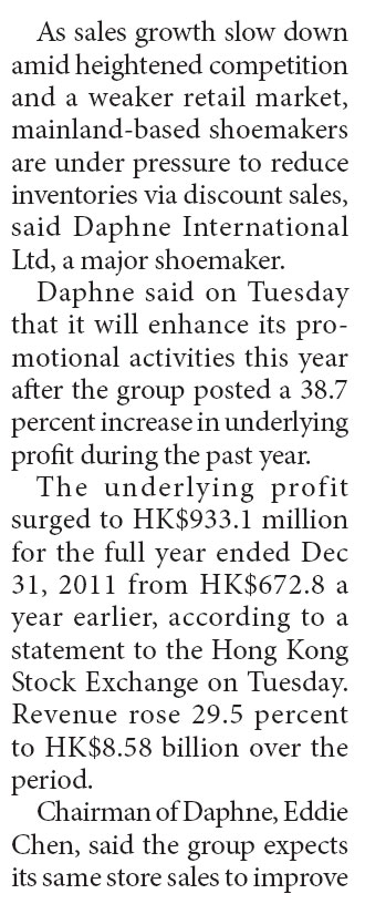 Shoemakers cut inventories to stay afloat