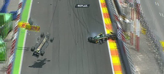 F1賽車(chē)被撞空中翻轉(zhuǎn)360度 車(chē)手奇跡生還(組圖)
