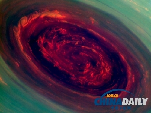 NASA公布土星颶風震撼照片 酷似玫瑰層層疊覆