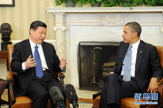習近平2012年會見美國總統(tǒng)奧巴馬