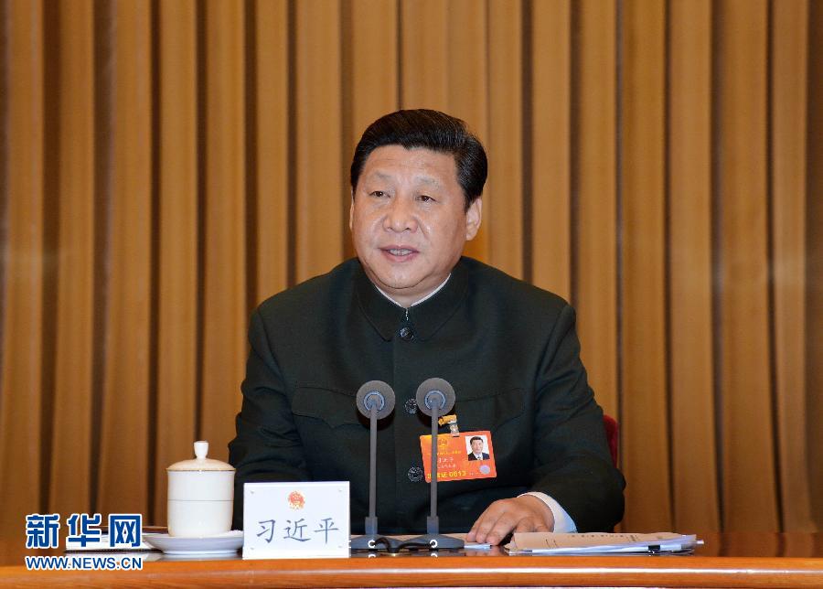 習近平出席解放軍代表團全體會議并發表重要講話
