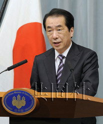 日本首相菅直人要求濱岡核電站全部機組停堆
