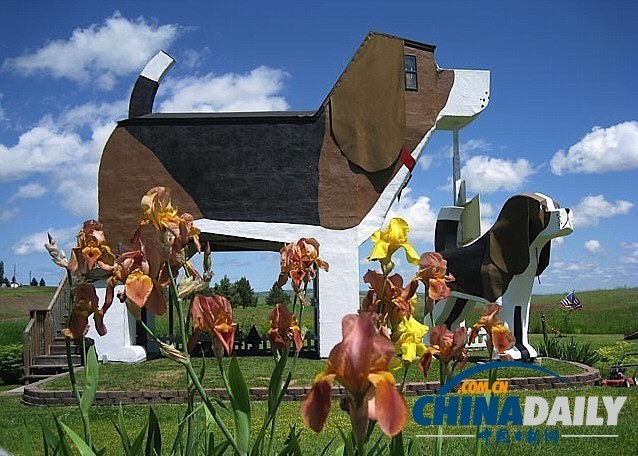 美國(guó)“犬吠公園旅館”造型別致 藏身于巨型比格犬內(nèi)