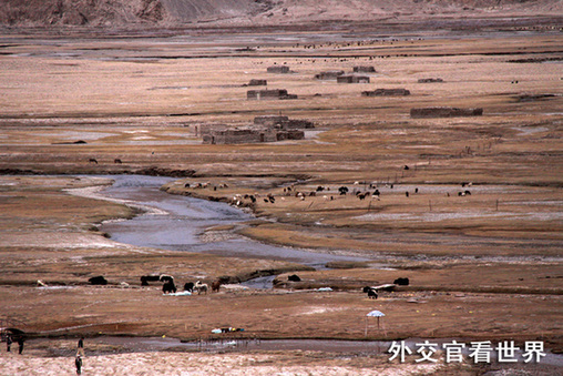 神秘的帕米爾高原組圖－1高原峽谷、牛羊成群（優秀獎）