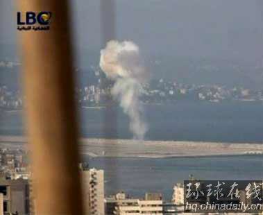 以戰(zhàn)機向貝魯特國際機場發(fā)射6枚火箭彈