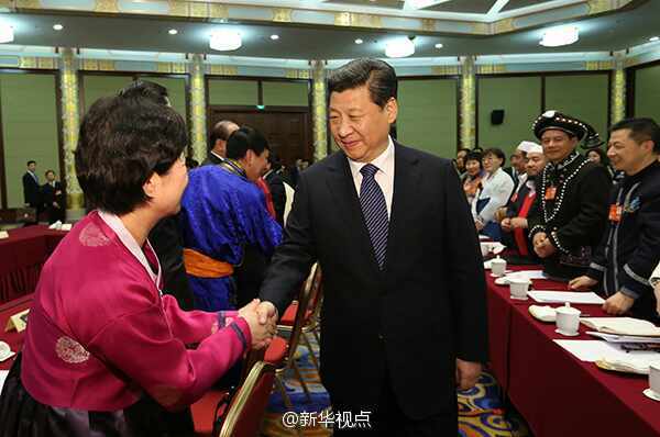 習近平看望政協(xié)少數(shù)民族界委員