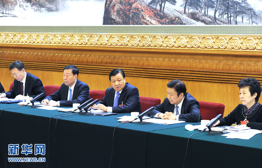 習近平等分別參加全國人大會議一些代表團審議