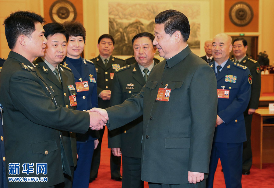 習(xí)近平出席解放軍代表團(tuán)全體會(huì)議