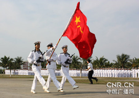 南海艦隊(duì)千余新兵接受檢閱
