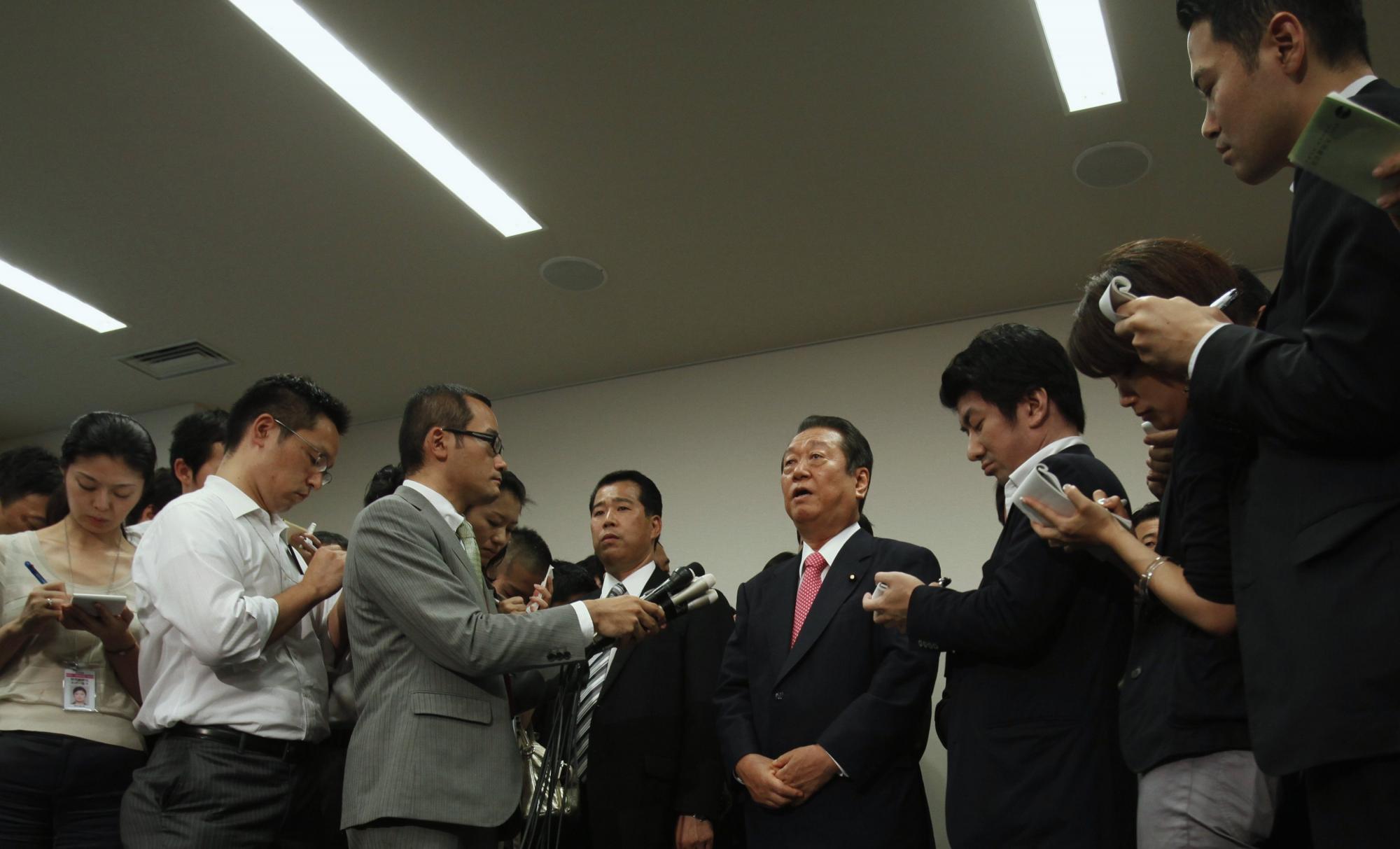 民主黨分裂沖擊野田政權 小澤另立門戶面臨資金缺口
