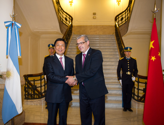 李源潮會(huì)見(jiàn)阿根廷眾議長(zhǎng)多明格斯