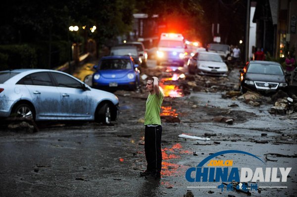 美國多地因暴雨發出洪水警報 已致1死3失蹤（圖）