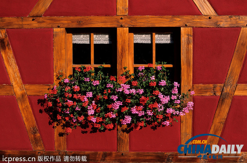 漫步歐洲田園小鎮 邂逅花窗邊的浪漫（高清組圖）