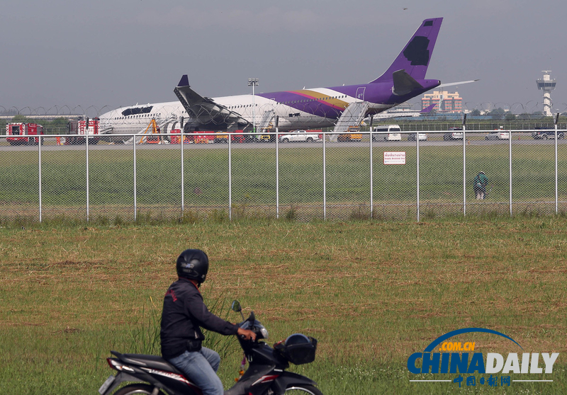 泰航一飛機因故障沖出跑道 9名中國乘客受傷（高清組圖）