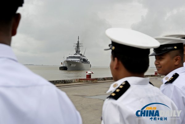 日本鹿島號(hào)訓(xùn)練艦訪問(wèn)緬甸 二戰(zhàn)之后尚屬首次（圖）