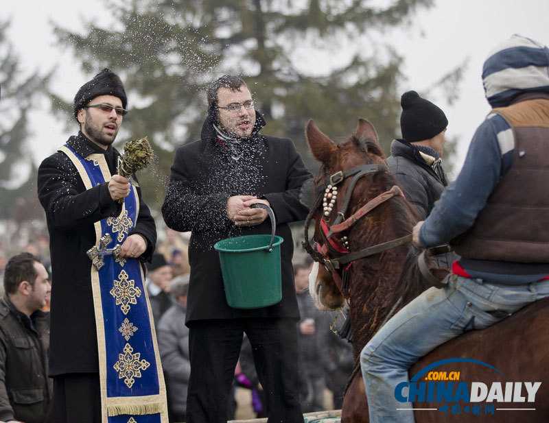 羅馬尼亞人縱馬馳騁慶祝主顯節 矮腳小馬萌翻鏡頭
