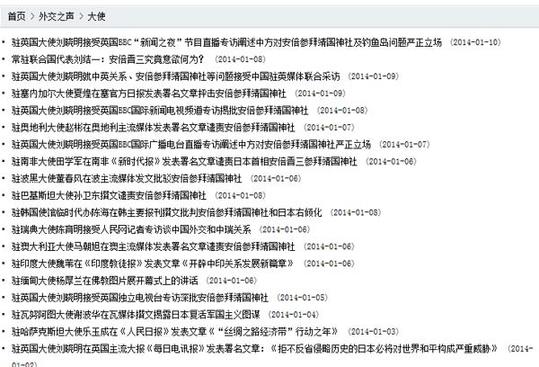 我駐英美俄等國大使分別在當?shù)孛襟w撰文批判安倍無視歷史