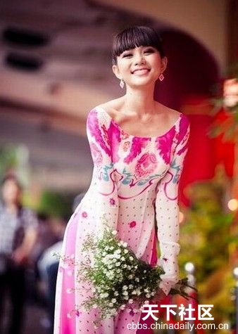 越南街頭時髦女孩甜美賽川妹子
