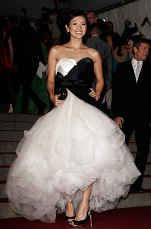Actress Ziyi Zhang arrives to attend the Metropolitan Museum of Art Costume Institute Benefit Gala
