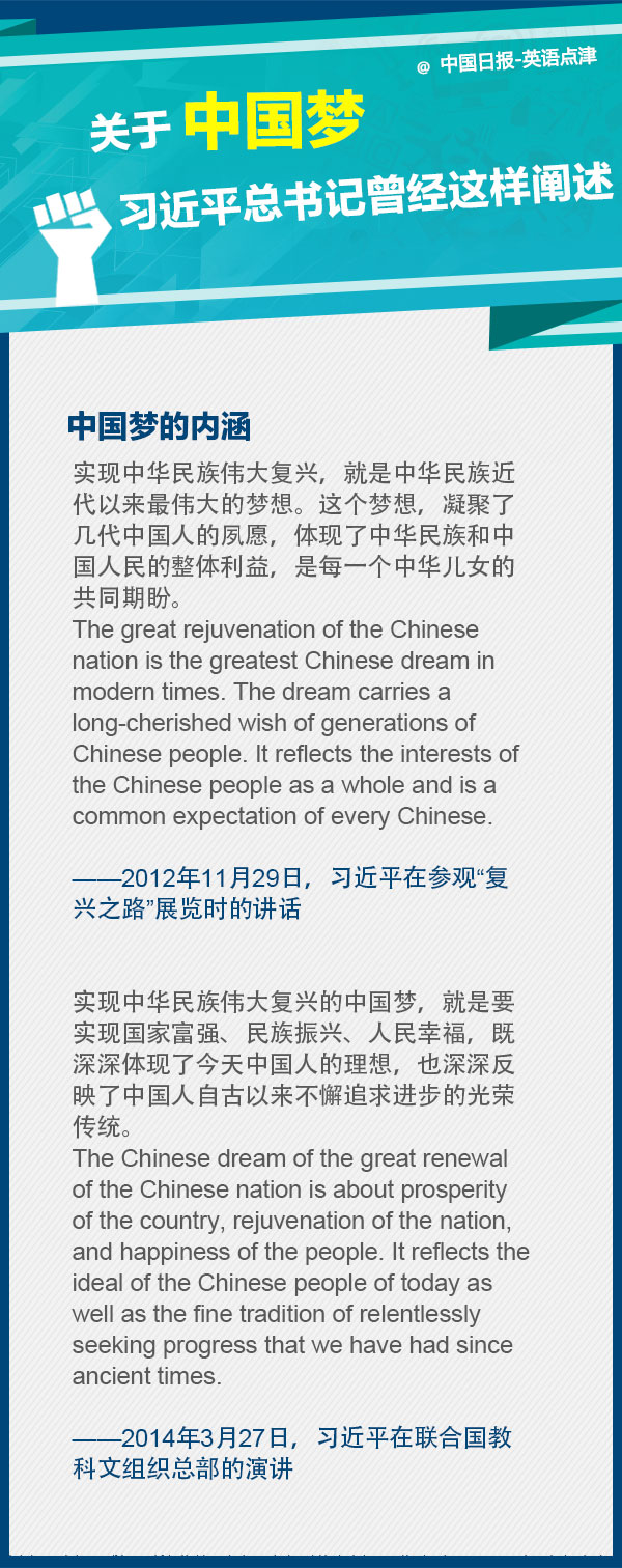 關于中國夢，習近平總書記曾經這樣闡述