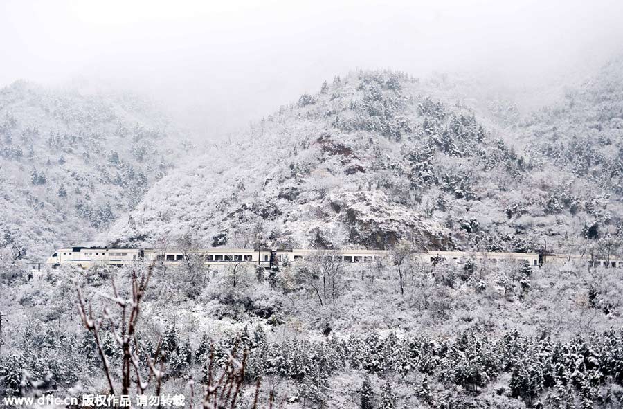 雪后居庸關長城美景（組圖）