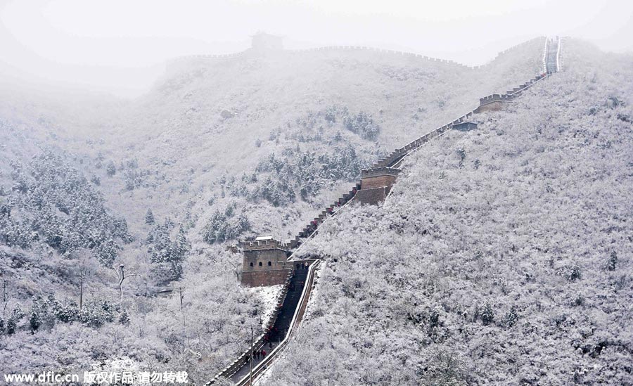 雪后居庸關長城美景（組圖）