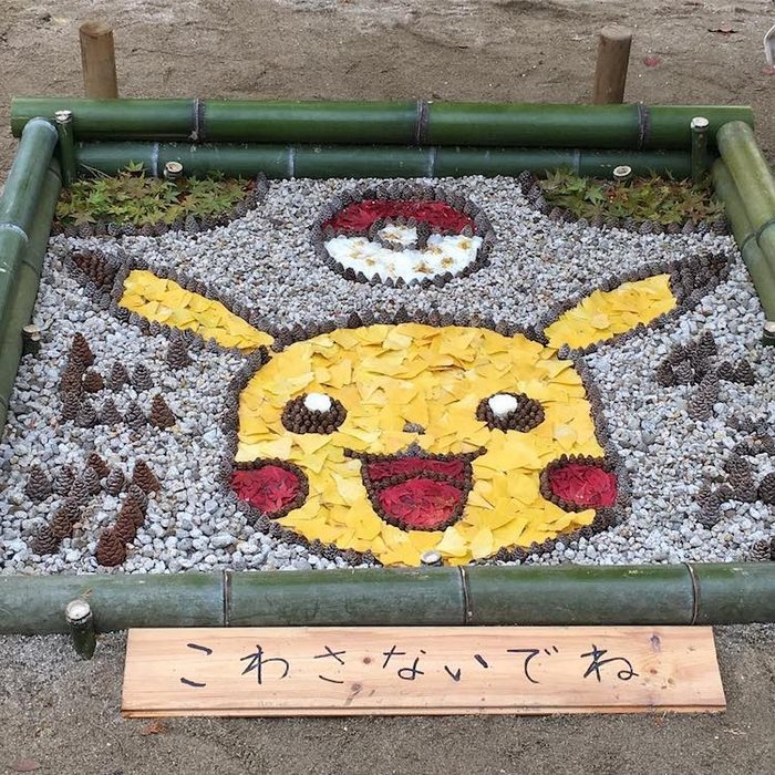 日本興起“落葉藝術”（組圖）
